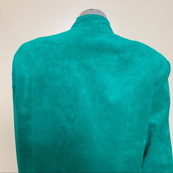 Vintage Nat Kaplan Couture Green Suede Blazer - Picture 9 of 16